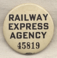 Circa 1930s Railway Express Agency Employee Badge