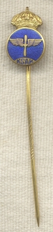 1930s Royal Swedish Aero Club Lapel Pin