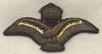 1930s-WWII Hungarian Air Force Officer's Hat Badge in Bullion