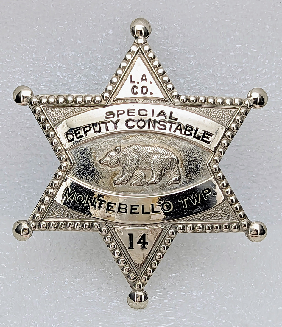 Beautiful 1920s Montebello Township Los Angeles Co CA Special Deputy ...