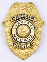 Beautiful ca 1940 Las Vegas NV Police Captain Badge by Geo Schenck