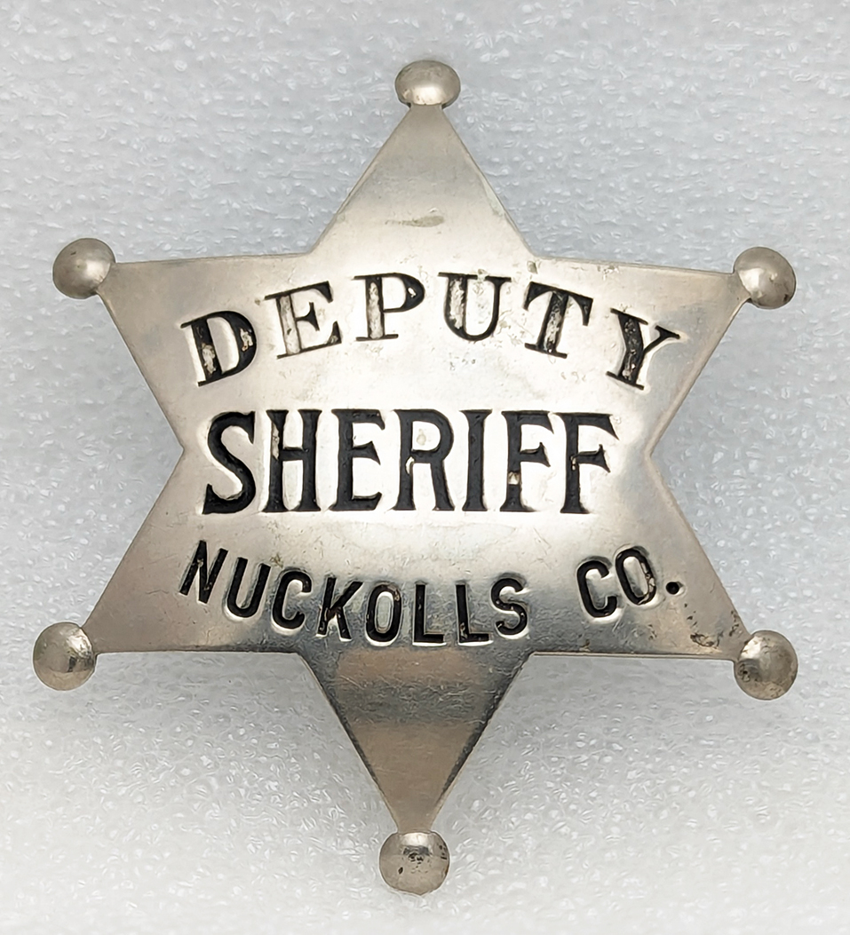 Great Old West 1900s-1910s Nuckolls Co NE Deputy Sheriff 6-pt Star ...