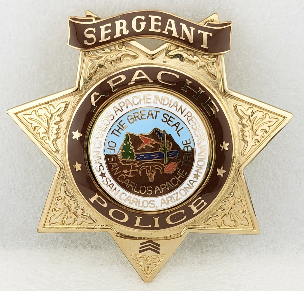 Beautiful Late 1980s San Carlos AZ Apache Police Sergeant Badge by BNB ...