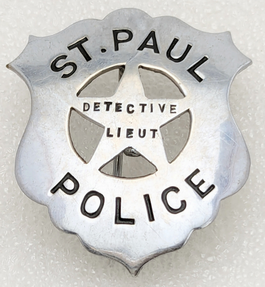 Ext Rare Rank 1910s 20s St Paul MN Detective Lieutenant Police