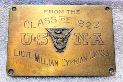 US Naval Academy Class of 1922 Presentation Plaque