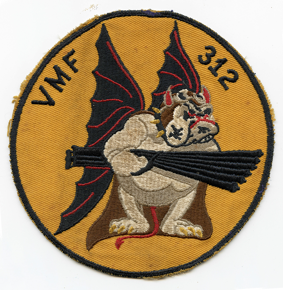 Rare WWII USMC Fighter Sq VMF-312 Large Embroidered on Twill Jacket ...