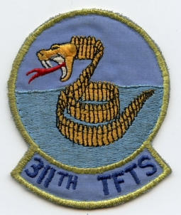 Late 1970s USAF 311th Tactical Fighter Training Squadron Jacket Patch