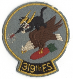 WWII USAAF 319th Fighter Squadron, 325th Fighter Group, 12th/15th AF Jacket Patch