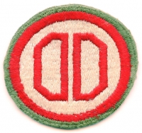 WWII OD Bordered Patch for US Army 31st (aka "Dixie") Division