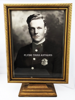 Great Large ca 1920 Los Angeles Police Patrolman Portrait Photo in Period Frame