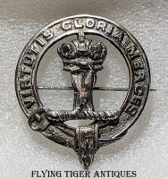 Beautiful Clan Robertson Badge in Hallmarked Silver From 1946 Edinburgh