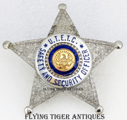 Ext Rare Ca 1970 UTETC United tribes Employment Training Center Safety & Security Officer Badge