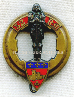 Early 1950s 32nd Artillery Regiment Insignia Badge/Insigne 32eme RA by Drago