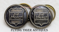 Rare ca 1965 Pair of Air America Pilot Cabin Crew Rank Shoulder Board Buttons