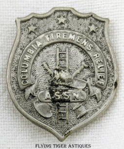 Early 20 C Columbia Firemen's Relief Association Member Lapel Badge Possibly from Pennsylvania