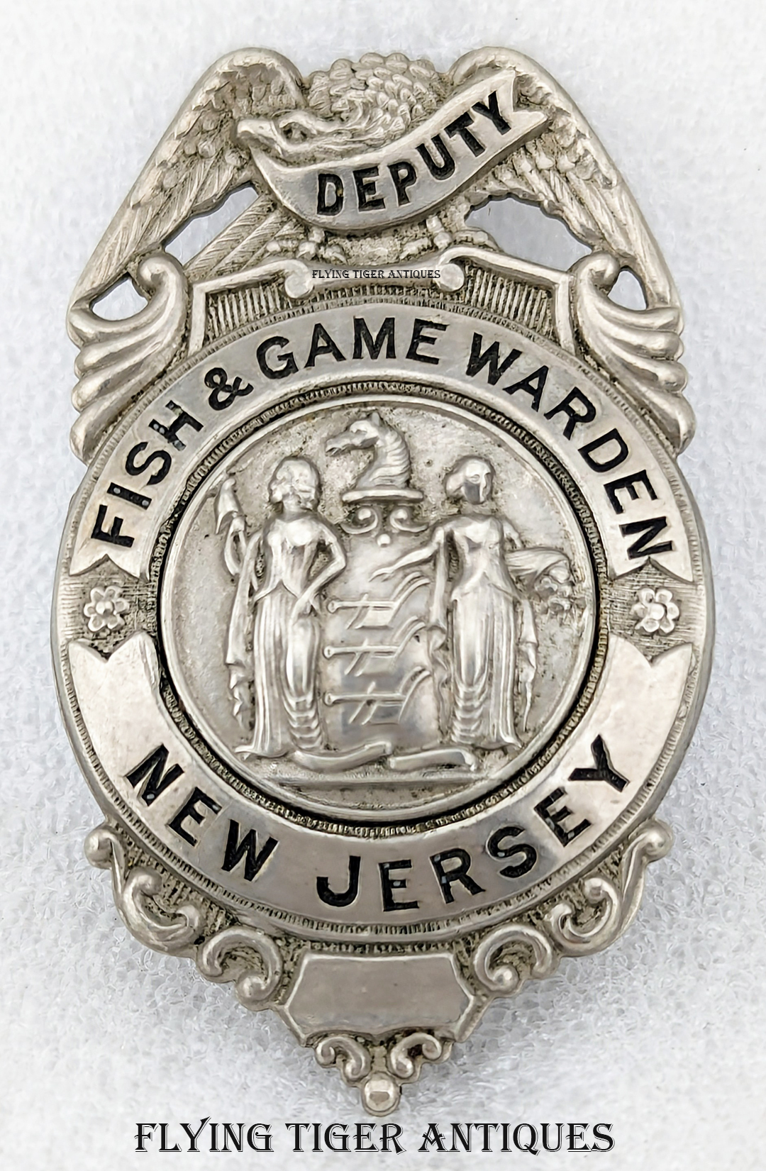 Great Early 1910s New Jersey Deputy Fish & Game Warden Badge Large ...