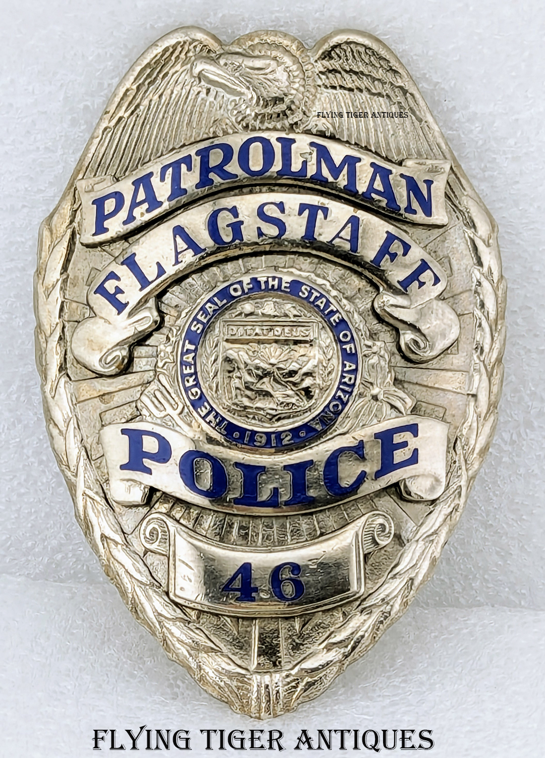 Beautiful 1950s Flagstaff AZ Police Patrolman Badge #46 by LAS&SCO ...