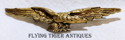 Gorgeous Textbook Early WWI French Pilot Fix Wing Eagle Badge in Gold Fill ca 1914-1915