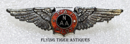 1922-26 National Aeronautics Association Licensed Pilot Wing in Enameled Sterling Silver A.H.Dondero