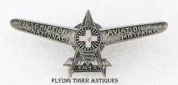 Rare Early 1913 Swiss Donation Badge for the Souscription Nationale Aviator Militaire