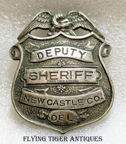 Nice Old 1920s New Castle Co DE Deputy Sheriff Badge