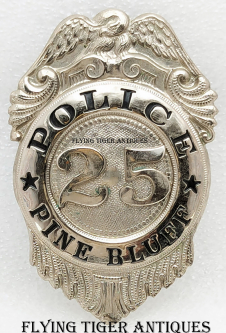 1940s Pine Bluff AR Police Badge #25