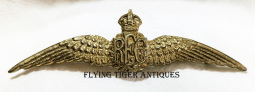 Ext Rare 1913-1914 RFC Royal Flying Corps Dress Pilot Wing in Gilt Silver Possibly Made in Canada