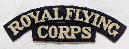 Rare & Beautiful Early WWI Royal Flying Corps Shoulder Title Emblem on Woven Wool