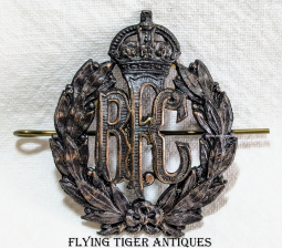 Gorgeous Minty ca 1916-1917 RFC Royal Flying Corps Officer Hat Badge in Bronze