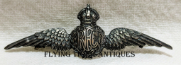 Beautiful 1915-1916 RFC Royal Flying Corps Pilot Mess Dress Wing Canadian Made in Sterling Silver