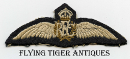 Ext Early & Rare 1914 RFC Royal Flying Corps Embroidered II Feather Wing in Exceptional Condition