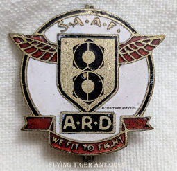 Ext Rare ca 1944 - 1945 SAAF SALM South African Air Force No 8 Advanced Repair Depot Badge