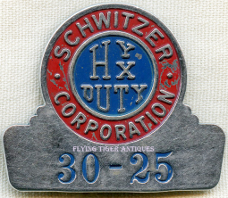 1930S -WWII Schwitzer Corporation out of Indianapolis, Indiana Employee Badge