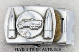 Great WWII "Trench Art" US Army Tank Destroyer Soldier Belt Buckle