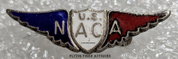 Rare 1930s US NACA National Advisory Committee for Aeronautics Sterling Member Lapel Pin