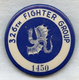 Numbered WWII 326th Fighter Group, 1st Air Force Badge