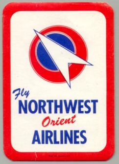 1950s Northwest Orient Airlines Baggage Label