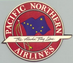 1950s Pacific Northern Airlines Baggage Label