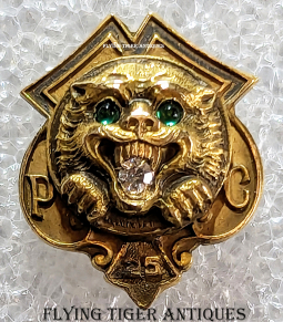 Beautiful Princeton Class of 1925 14K Gold Princeton Club Lapel Pin of Alexander Euston II