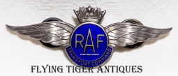 Wonderful & Ext Rare circa 1943 RAF Transport Command Pilot Wing in Sterling