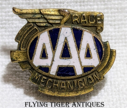 Rare 1940 AAA Race Mechanician Lapel Badge # 269 by Balfour