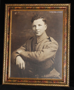 Wonderful Huge WWI Polish Aviator Photograph in Period Frame