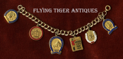 Vintage 1954 Horse Racing Charm Bracelet: New Jersey, Atlantic City, Freehold, Monmouth etc Badges