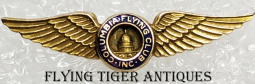 Cool 1940's 10K Gold Lepel Wing for the Columbia Flying Club, then Based if Beacon Field, Alexandria