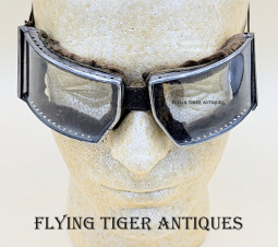 Extremely Rare & Iconic WWI German Pilot Goggles in the Curved Rectangular Pattern ca 1915 / 1916