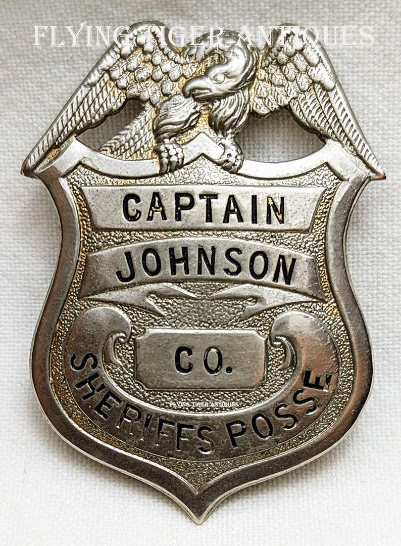 Great Late 1930s Johnson Co Texas Sheriff's Posse Captain Badge by ...