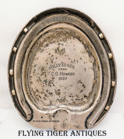 Incredible SEABISCUIT 1937 San Juan Capistrano Race Worn Horseshoe Sterling Presentation Ashtray