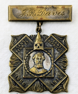 Rare Early 1920s Ku Klux Klan Hero Cross Engraved to J.R. Davis