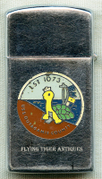 Nice 1963 Slim Zippo for USS Outagamie County LST-1073. Factory Engraved on Both Sides