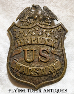 Wonderful 1880's - 1890's Chief Deputy US Marshal Badge with "The Look"